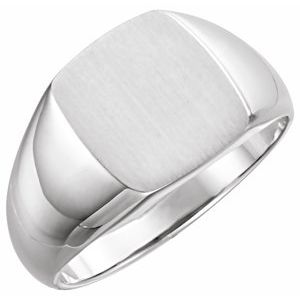 Rectangle Signet Ring (Style 9822)