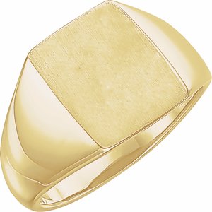 Rectangle Signet Ring (Style 9822)