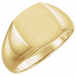 Rectangle Signet Ring (Style 9822)