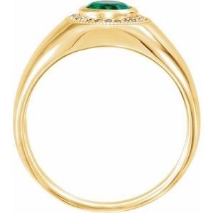 Bezel-Set Halo-Style Ring