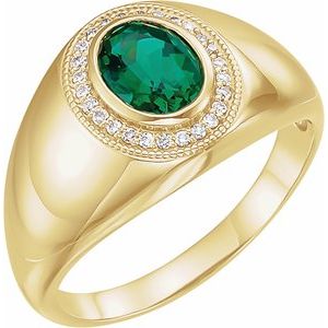 Bezel-Set Halo-Style Ring