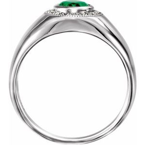Bezel-Set Halo-Style Ring