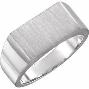 Rectangle Signet Ring (Style 9468)