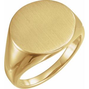 Round Signet Ring (Style 9130)