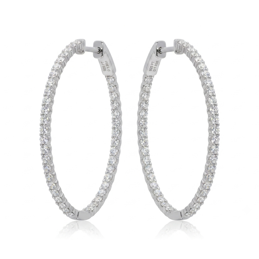 Inside-Out Hoop Earrings 1.90ct