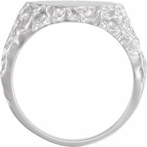 Oval Nugget Signet Ring