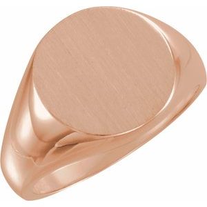 Round Signet Ring (Style 9130)
