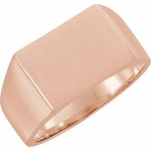 Rectangle Signet Ring (Style 9468)