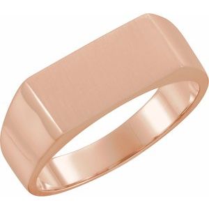 Rectangle Signet Ring (Style 9468)