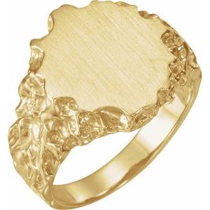 Oval Nugget Signet Ring