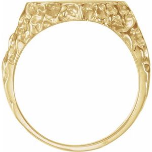 Oval Nugget Signet Ring