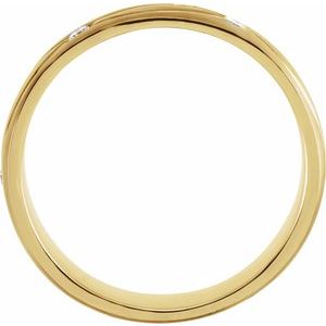 1/5 CTW Natural Diamond Grooved Band