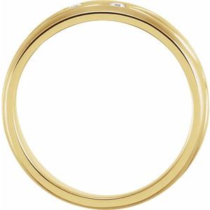 1/5 CTW Natural Diamond Grooved Band