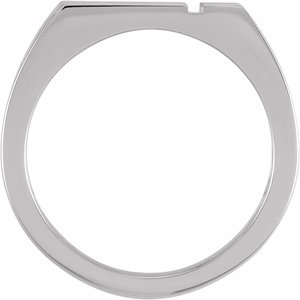 Rectangle Cross Signet Ring