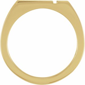Rectangle Cross Signet Ring