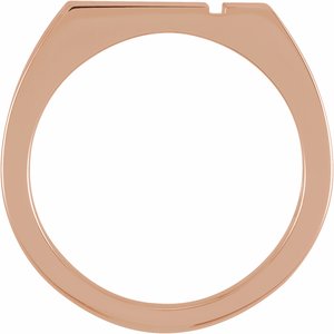 Rectangle Cross Signet Ring