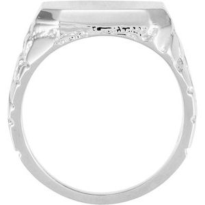 Octagon Nugget Signet Ring