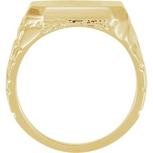 Octagon Nugget Signet Ring