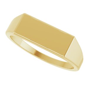 Rectangle Signet Ring (Style 9824)