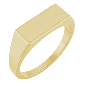 Rectangle Signet Ring (Style 9824)