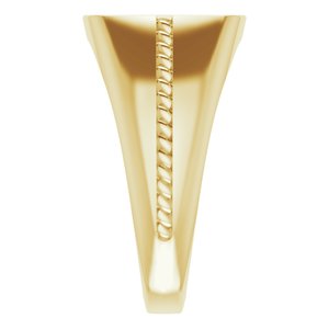 Rectangle Signet Ring (Style 9845)