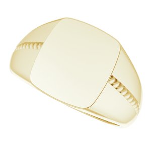 Rectangle Signet Ring (Style 9845)