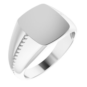 Rectangle Signet Ring (Style 9845)