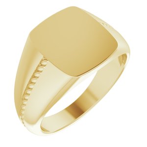 Rectangle Signet Ring (Style 9845)