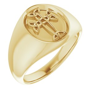 Celtic-Inspired Cross Ring