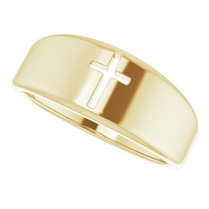 Pierced Cross Ring