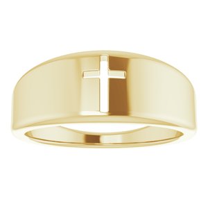 Pierced Cross Ring