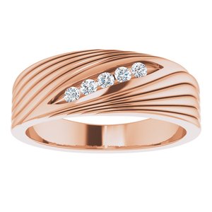Grooved Accented Ring