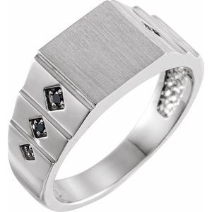 Geometric Signet Ring (Style 9864)