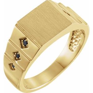 Geometric Signet Ring (Style 9864)