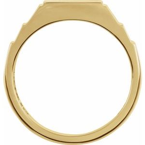 Geometric Signet Ring (Style 9864)