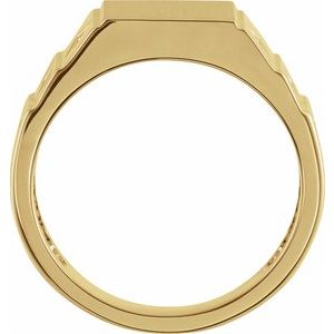 Geometric Signet Ring (Style 9864)
