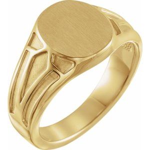 Geometric Signet Ring (Style 9865)