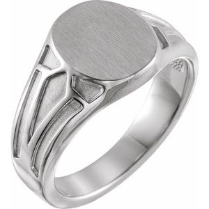 Geometric Signet Ring (Style 9865)