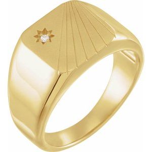 Rectangle Signet Ring (Style 9872)