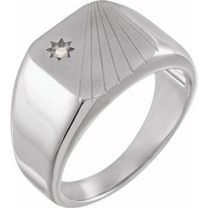 Rectangle Signet Ring (Style 9872)