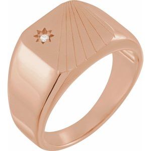 Rectangle Signet Ring (Style 9872)