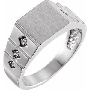 Geometric Signet Ring (Style 9864)