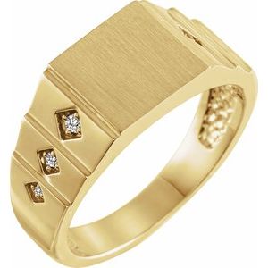 Geometric Signet Ring (Style 9864)