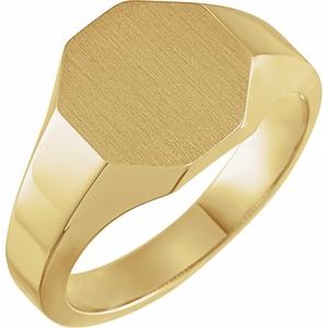 Octagon Signet Ring (Style 9874)