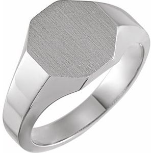 Octagon Signet Ring (Style 9874)