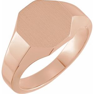Octagon Signet Ring (Style 9874)