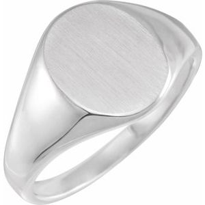 Oval Signet Ring (Style 9463)