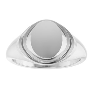 Engravable Oval Signet Ring