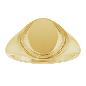 Engravable Oval Signet Ring