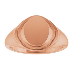 Engravable Oval Signet Ring
